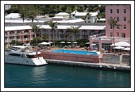 Hotel guests at the Princess watch as Empress of the Seas departs Hamilton.