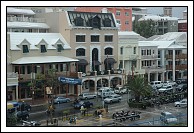 Pictures of Front Street in the rain as we move back to the Customs pier.