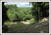 A view from the top of this platform area where the temple was built.