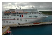 Back at Costa Maya, the Carnival Fantasy has joined us while we were away.