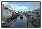 Scenes from our ride to the excursion along the streets of Cozumel.