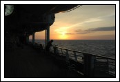 Beautiful sunset from Deck 5 Promenade.