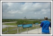 This is the view of the launch pad from this camera observation area.