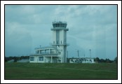 Control tower for the shuttle landing facility.