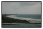 The beach north of Port Canaveral.  Almost all off limits, since it is Kennedy Space Center.