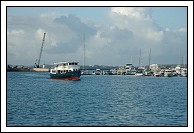 One of the smaller ferries coming into Dockyard for the 8AM commuter run.