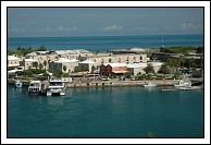 Some views of the Dockyard from Grandeur at the pier.  Two ferries are docked at the ferry terminal.