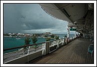 Rain also coming in from the west...  This is the promenade deck.