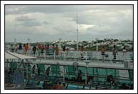 Passengers watching Bermuda pass by.