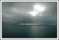 Thunderstorms over Bermuda.  We could hear the thunder several seconds after seeing the lighting strikes.