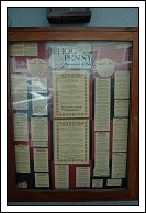 Menu from the Hog Penny.