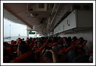 Oddly enough for the first time after 5 previous cruises, someone told me to stop taking pictures during the muster drill.  Rather bizarre.