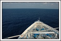 Common, but classic shot of the bow against the deep blue sea.