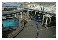Views of the Solarium from Deck 10 looking down.