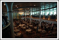 Great Gatsby dining room, looking down from the upper deck.